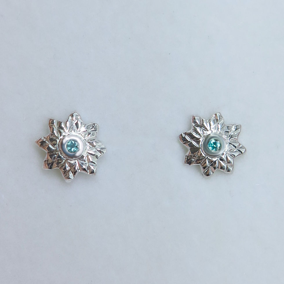 Miniatura: Natural Alexandrite colour change green 925 Silver 9ct 14k 18k 375 585 750 Gold studs earrings