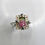 Miniatura: 1.3ct Natural Watermelon Bi-colour tourmaline 925 Silver / Gold ring