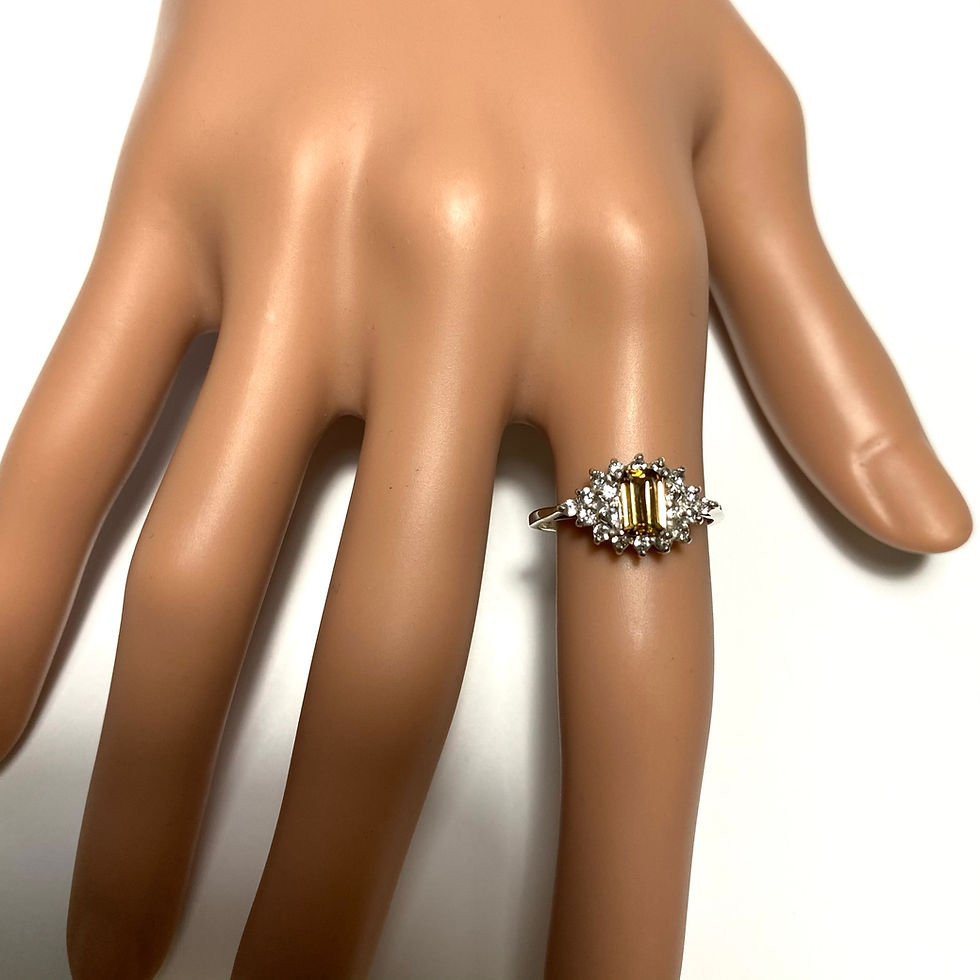 縮圖：Natural Enstatite golden brown 925 silver / Gold/ Platinum ring
