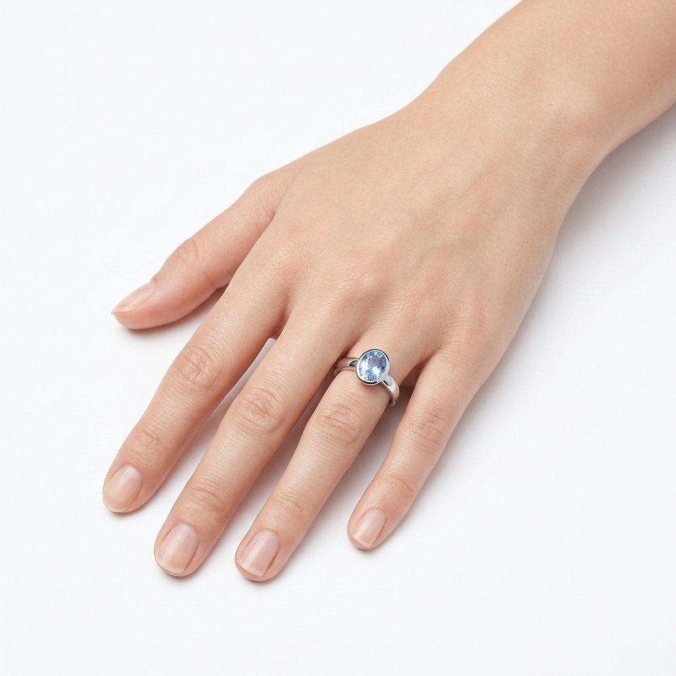 Thumbnail: 1.37cts Natural Untreated, unheathed, Cornflower Blue Sapphire ring Silver, Gold, Platinum