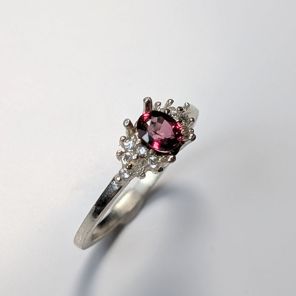 Miniatura: 0.57ct Natural Ruby and diamonds 925 Silver/ Gold/ Platinum engagement ring