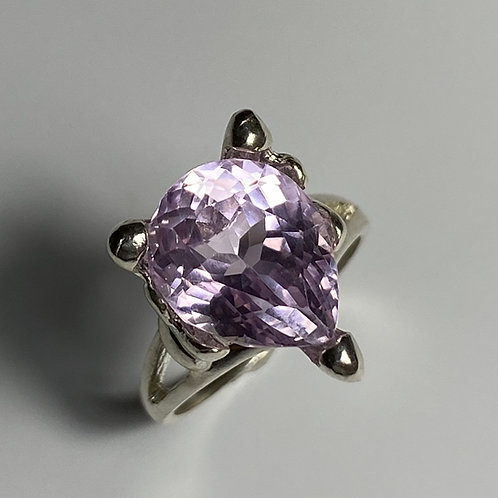 7.85ct Natural Pink Kunzite 925 Silver / Gold/ Platinum ring