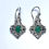 Miniatura: 0.9ct Natural Emerald Silver /Gold floral drop earrings