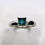 縮圖：0.75ct Natural Indicolite tourmaline 925 Silver / Gold ring