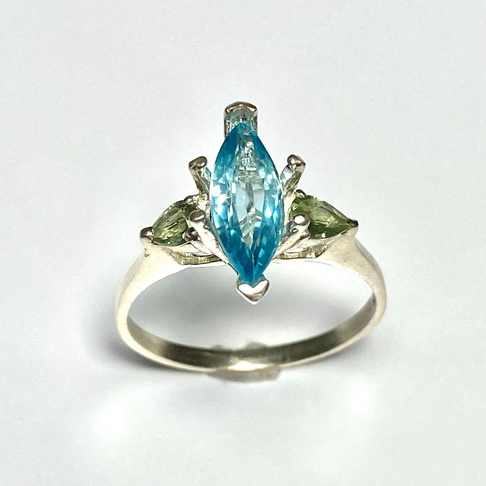 Thumbnail: 1.8ct Natural Paraiba blue Zircon 925 Silver / Gold/ Platinum ring