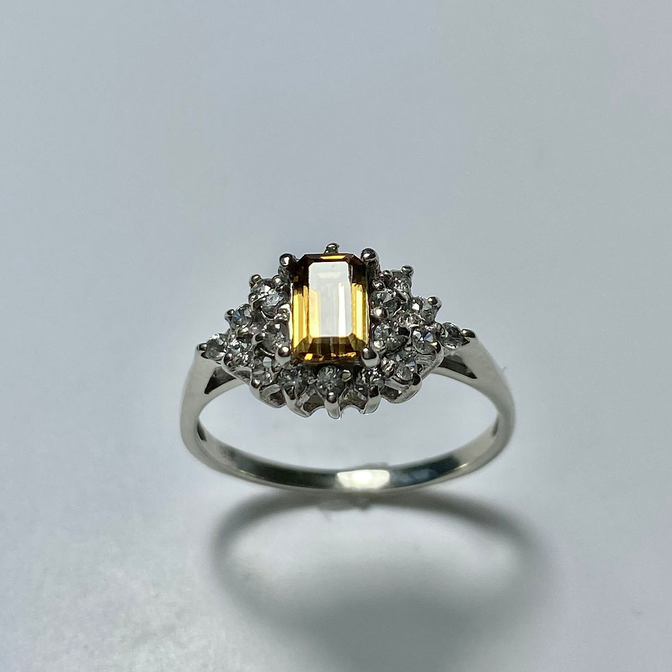 縮圖：Natural Enstatite golden brown 925 silver / Gold/ Platinum ring