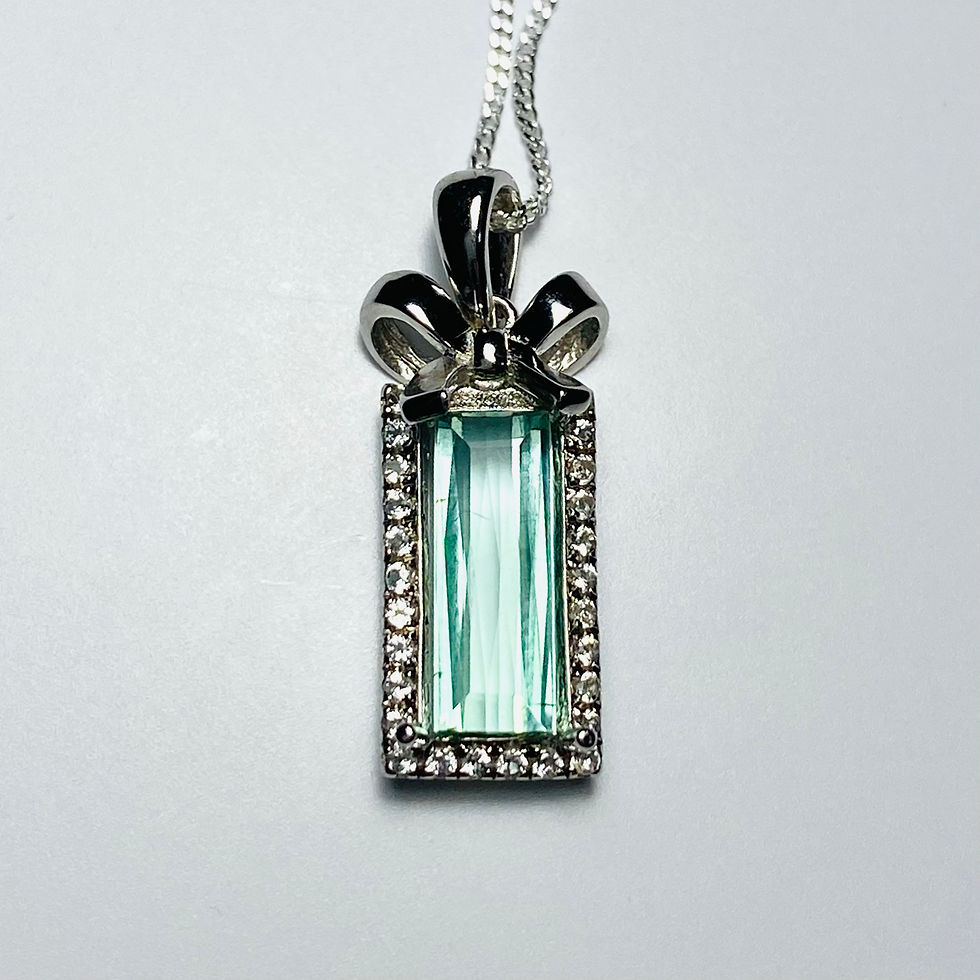 Miniatura: 1.3ct Natural Paraiba blue tourmaline Silver / Gold / Platinum pendant