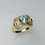 Miniatura: 1.3cts Moissanite (Lab-Created) light paraiba blue ring 925 Silver, Gold