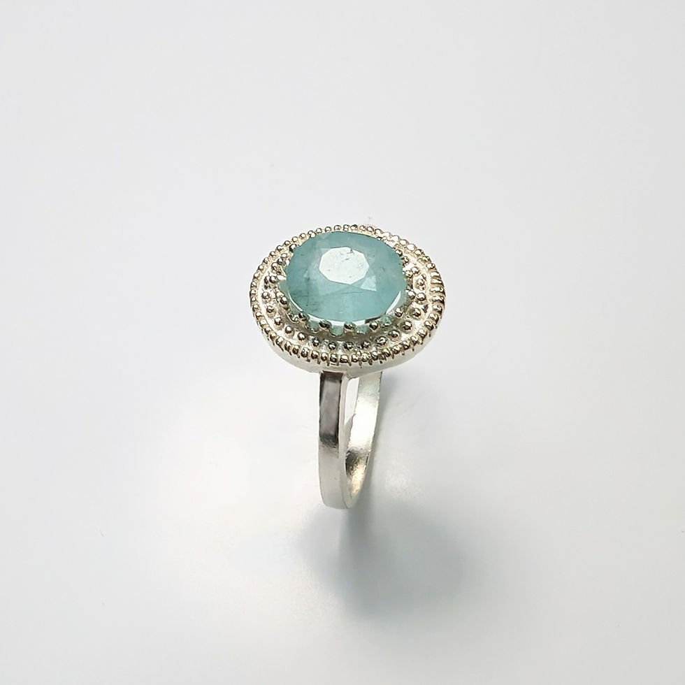 縮圖：1.55cts Natural Paraiba tourmaline 925 Silver / Gold/ Platinum ring
