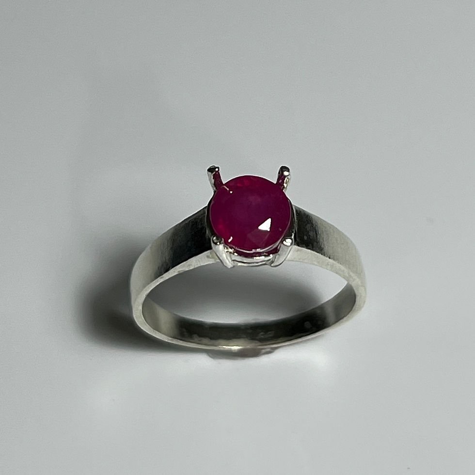 Miniatura: 1.35cts Natural Ruby 925 Silver / Gold/ Platinum ring