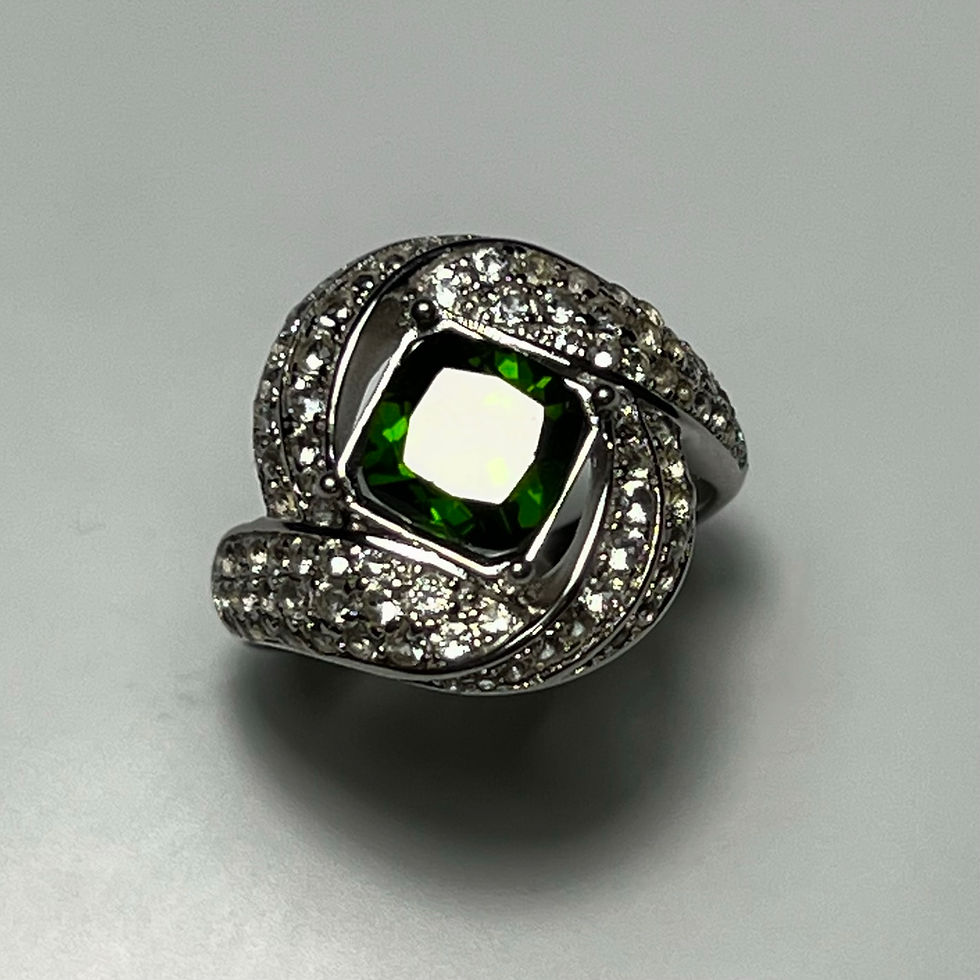 サムネイル： 1.65cts Natural vivid green Chrome Diopside 925 Silver / Gold/ Platinum