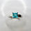 縮圖：0.95cts Natural Paraiba blue Apatite 925 Silver/ Gold/ Platinum ring