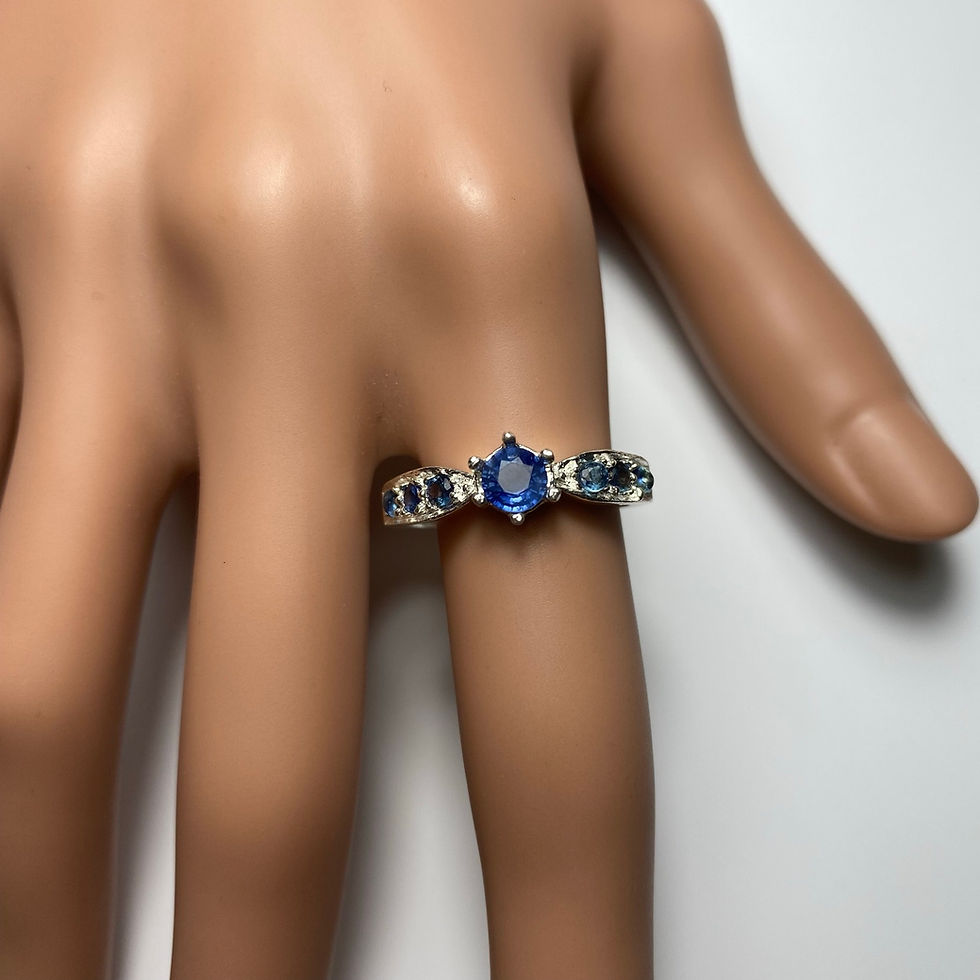 Миниатюра: Natural Cornflower blue Sapphire 925 Silver / Gold/ Platinum ring