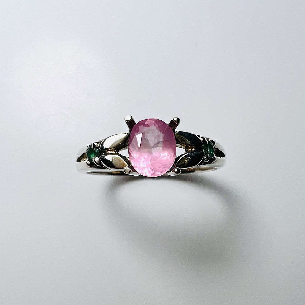 縮圖：1ct Natural Pink Spinel 925 Silver / Gold/ Platinum ring