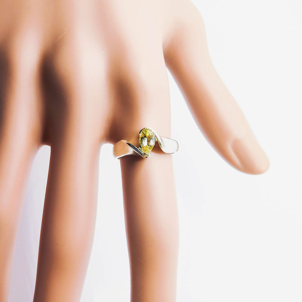 Миниатюра: RARE Natural Sinhalite 925 Silver / Gold/ Platinum solitaire engagement ring