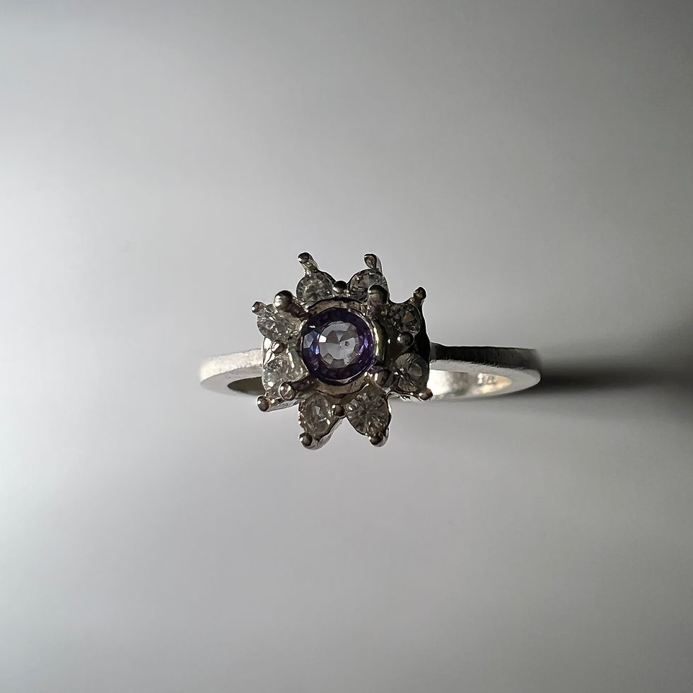 Thumbnail: 0.15ct Natural Alexandrite colour change 925 Silver / Gold/ ring