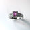 縮圖：Natural ruby Red 925 Sterling silver engagement ring