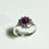 Miniatura: 2.1cts Natural Red star ruby Silver/ Gold / Platinum halo ring