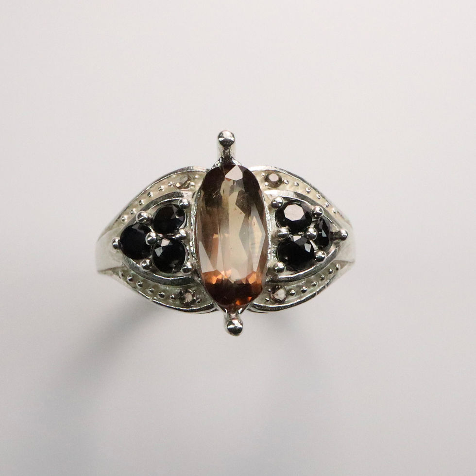 縮圖：1.3ct Natural colour change Axinite 925 Silver / Gold/ Platinum ring