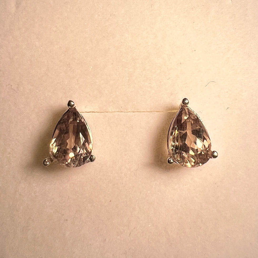 縮圖：Certified 4.30ct Natural Colour change Diaspore Silver /Gold stud earrings