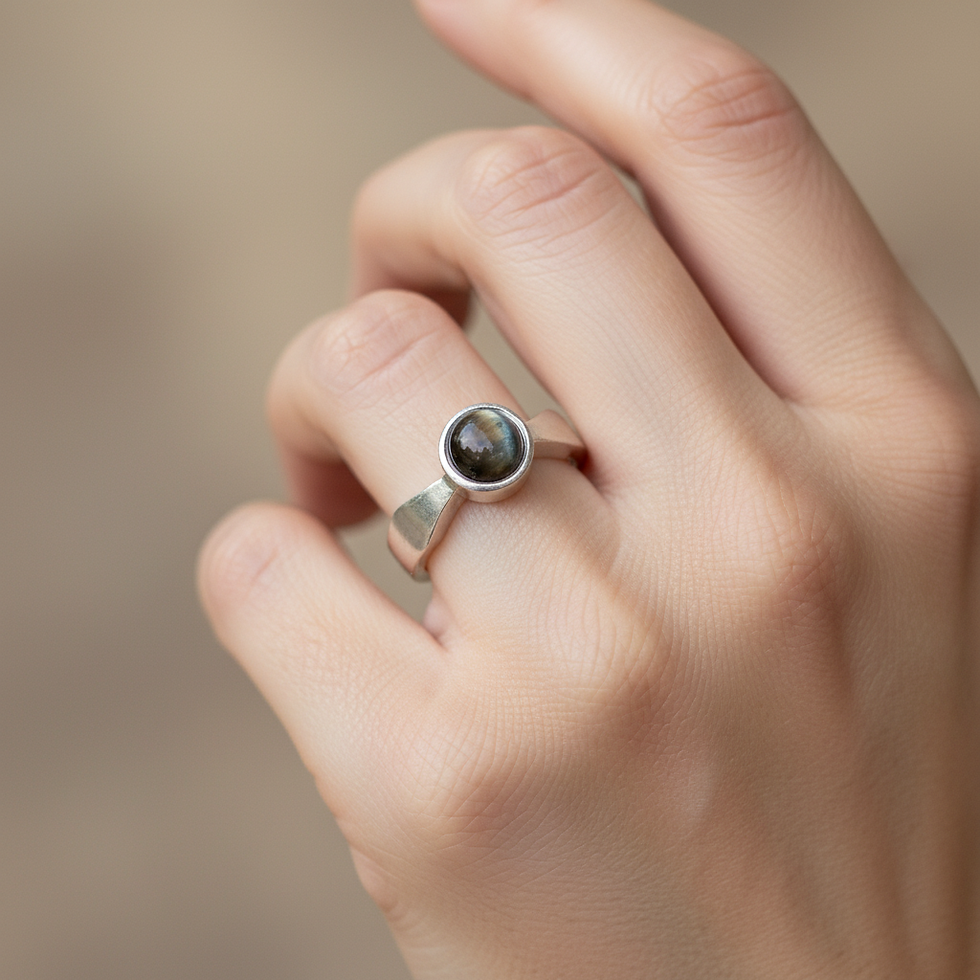 Thumbnail: 1.72ct Natural Chrysoberyl cat's eye ring 925 Silver,  Gold,  Platinum