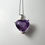 縮圖：7.4ct Natural purple Amethyst Silver / Gold / Platinum heart pendant