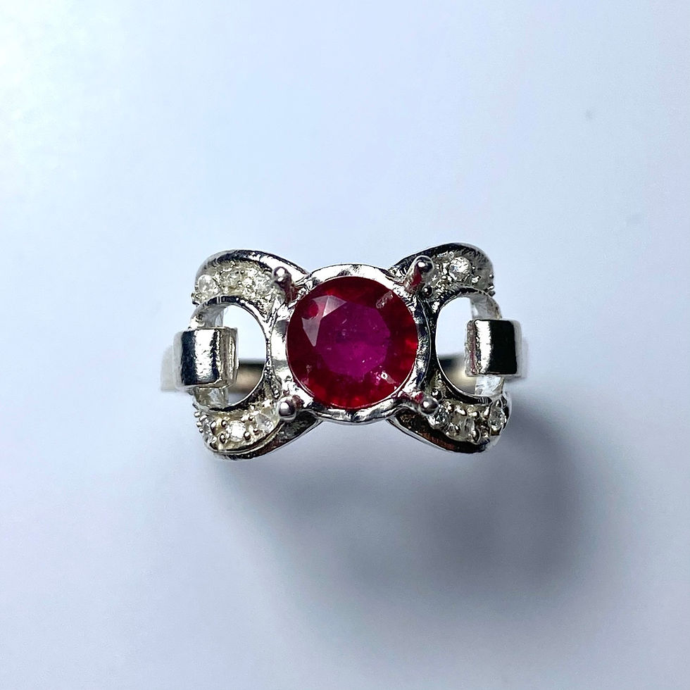 Миниатюра: 1.2cts Natural Ruby pigeon blood red 925 Silver / Gold/ Platinum ring