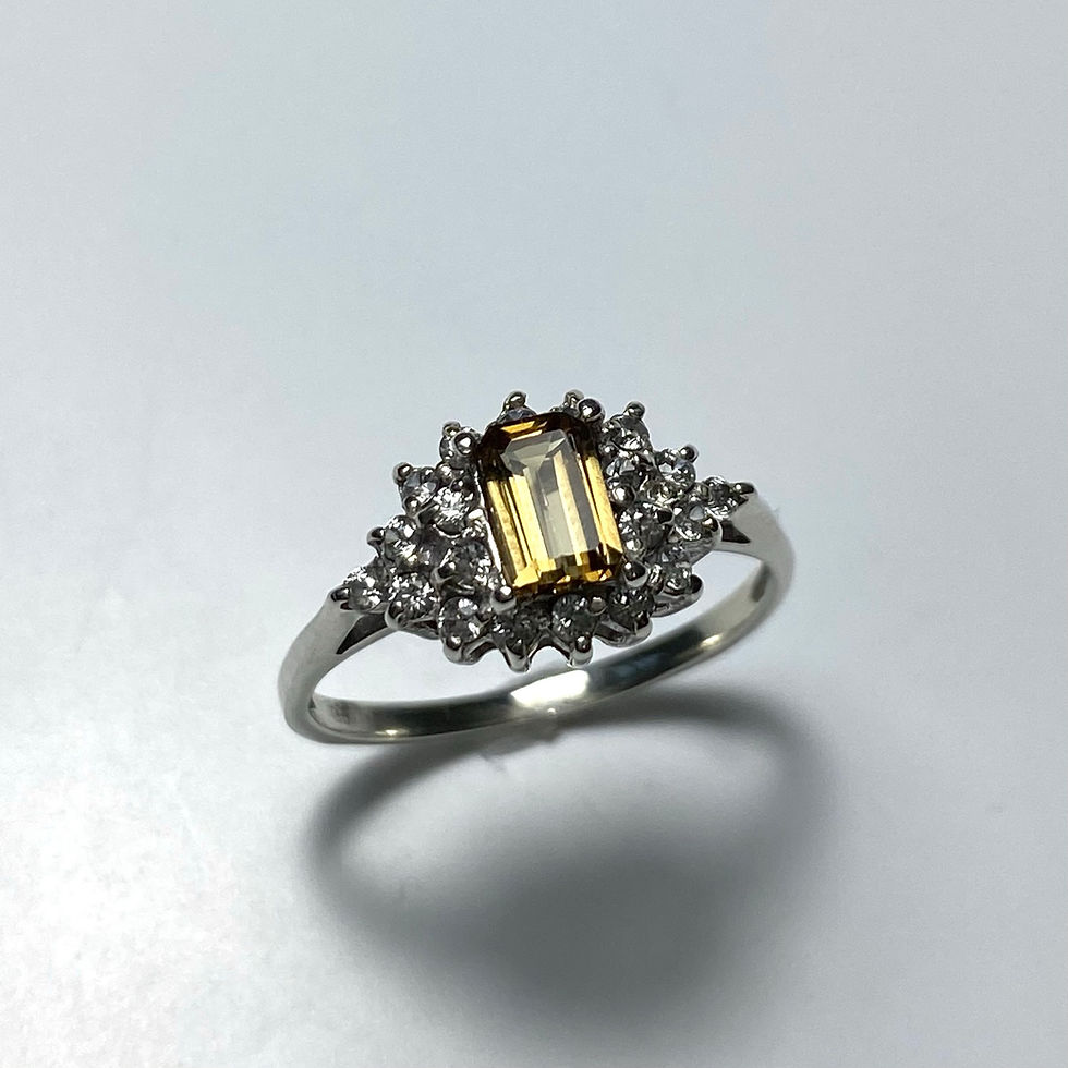 縮圖：Natural Enstatite golden brown 925 silver / Gold/ Platinum ring