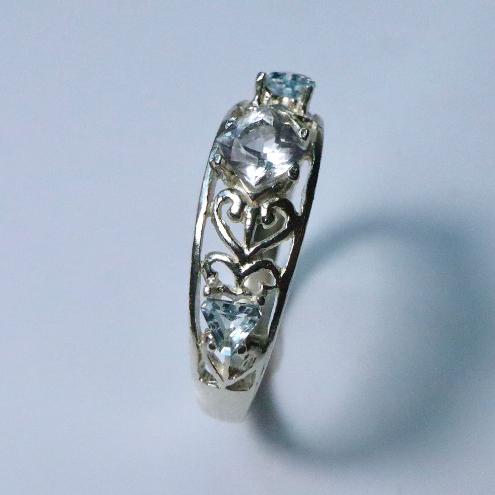 縮圖：0.45ct Natural Russian Phenakite 925 Silver/ Gold/ Platinum ring