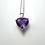 縮圖：7.4ct Natural purple Amethyst Silver / Gold / Platinum heart pendant
