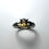 縮圖：0.95ct Natural brown axinite 925 Silver / Gold/ Platinum Art deco ring