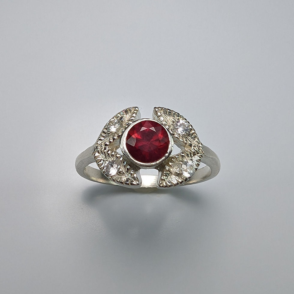 Миниатюра: Natural Ruby pigeon blood red 925 Silver / Gold/ Platinum ring