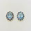 Miniatura: 1.5ct Natural light blue  Aquamarine Silver /Gold pear stud earrings