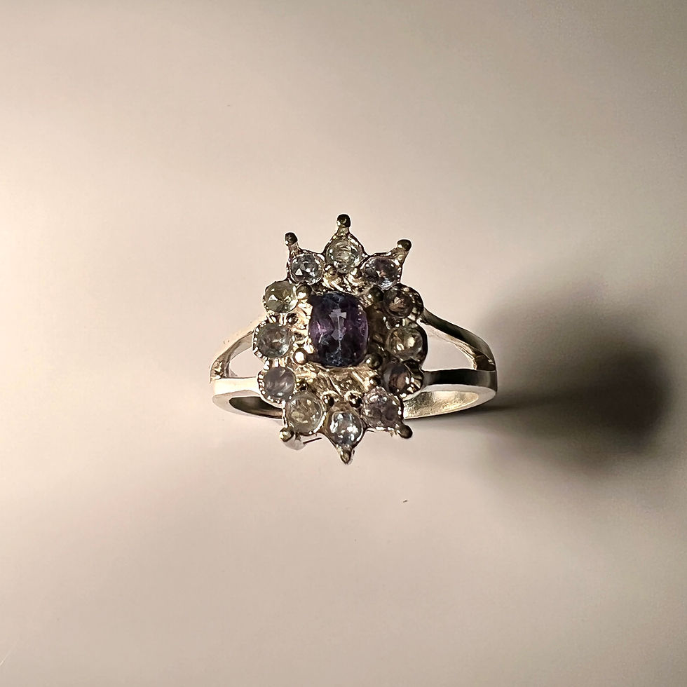 Thumbnail: 0.25ct Natural Alexandrite colour change 925 Silver / Gold/ ring