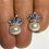 Miniature : Certified Cultured White Freshwater Pearl 925 Silver /Gold stud earrings