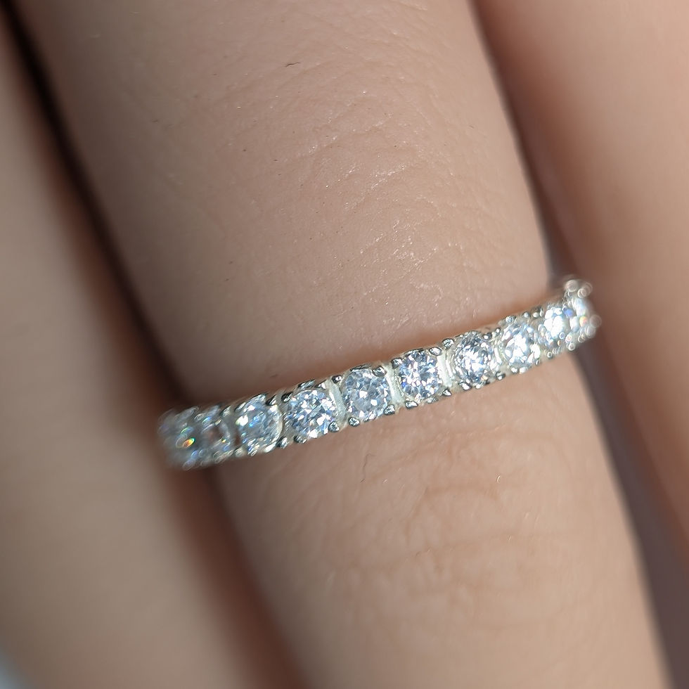 Miniatura: Natural diamonds wedding eternity ring sizes from USA 9.75 to 12