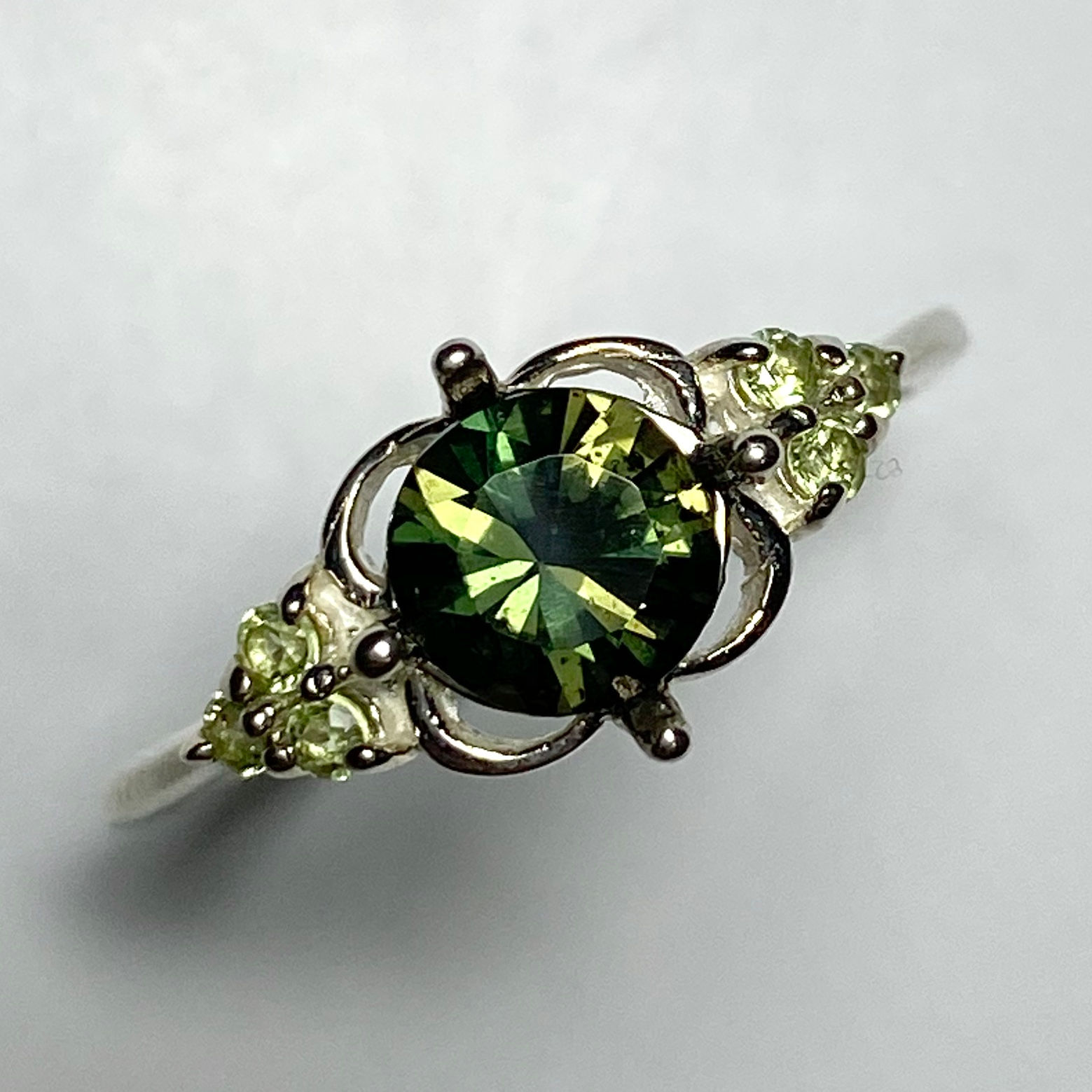 RARE 1cts Natural Kornerupine ring 925 Silver / Gold/ Platinum