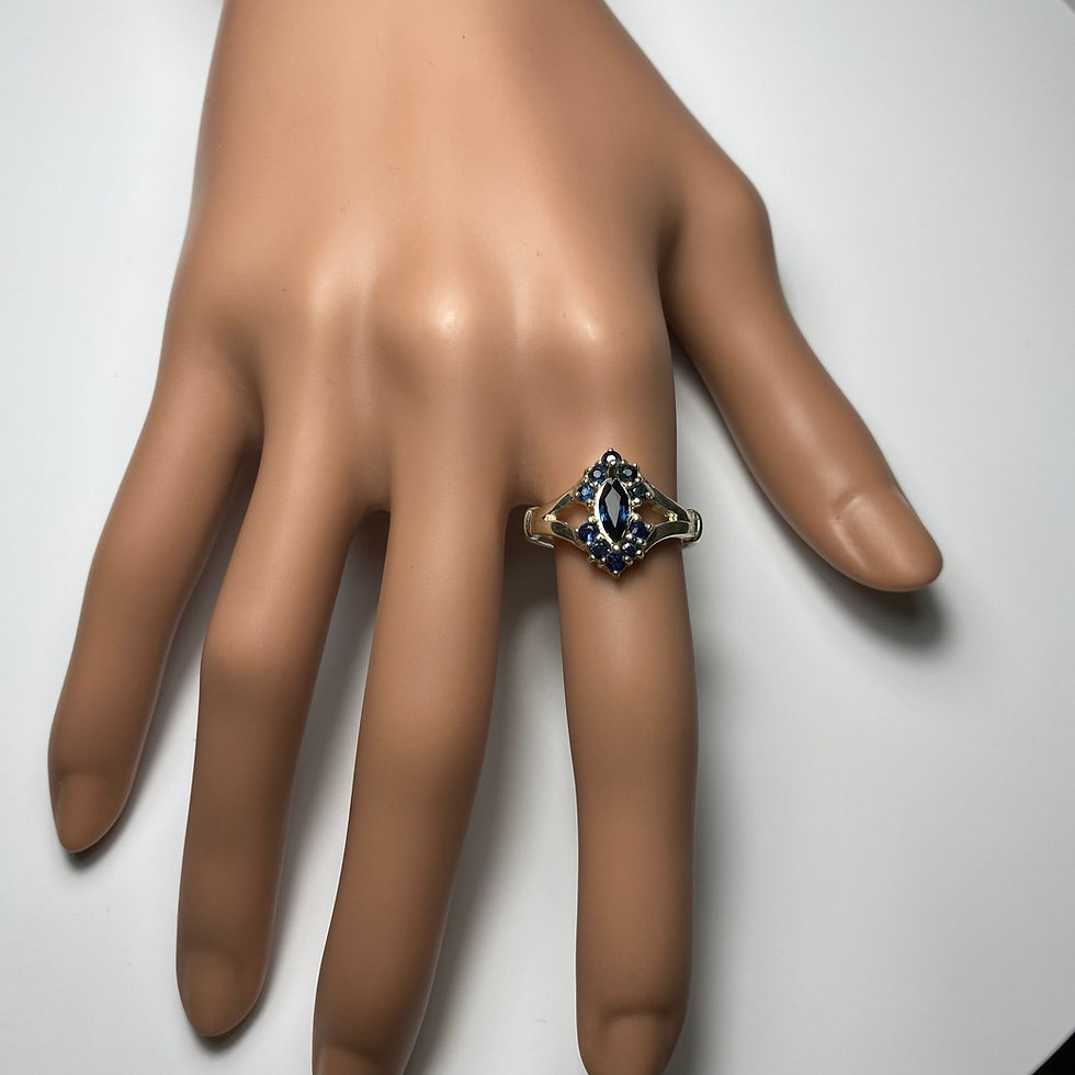 Миниатюра: Natural Royal blue sapphire 925 Silver / Gold/ ring