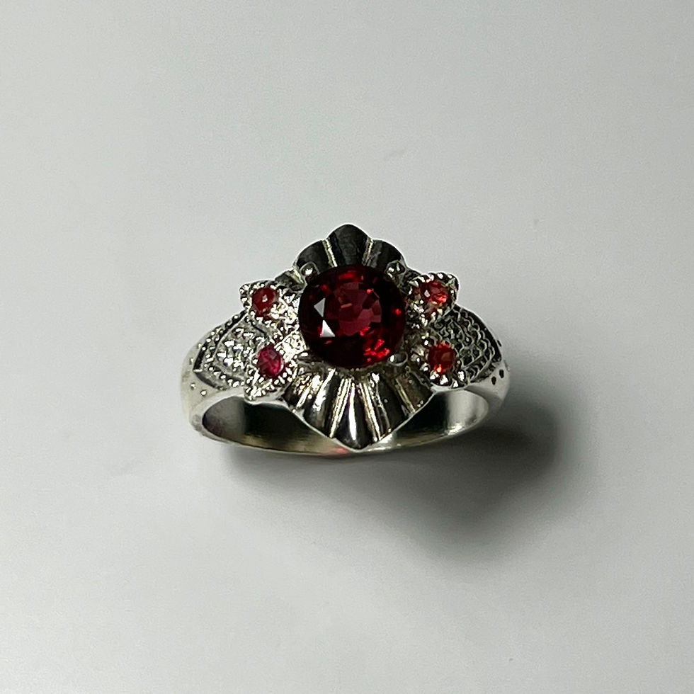 縮圖：1.45cts Natural Red Spinel cushion cut 925 Sterling silver 9ct 14k 18k 375 585 750 white yellow red Gold Platinum ring