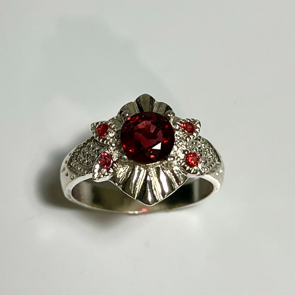 縮圖：1.45cts Natural Red Spinel cushion cut 925 Sterling silver 9ct 14k 18k 375 585 750 white yellow red Gold Platinum ring