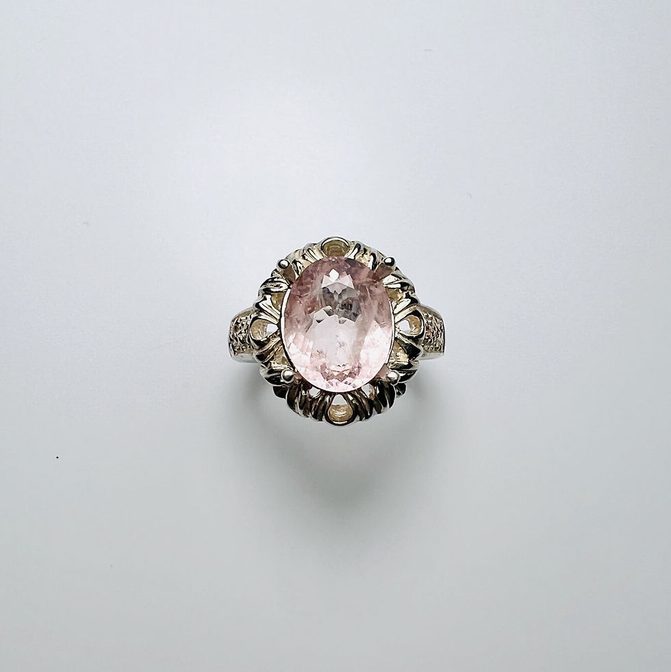 縮圖：2.65ct Natural Pink Morganite Beryl 925 Silver / Gold/ Platinum ring