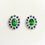 縮圖：1.05ct Natural Vivid Tsavorite Garnet Silver /Gold pear stud earrings