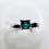縮圖：0.75ct Natural Indicolite tourmaline 925 Silver / Gold ring