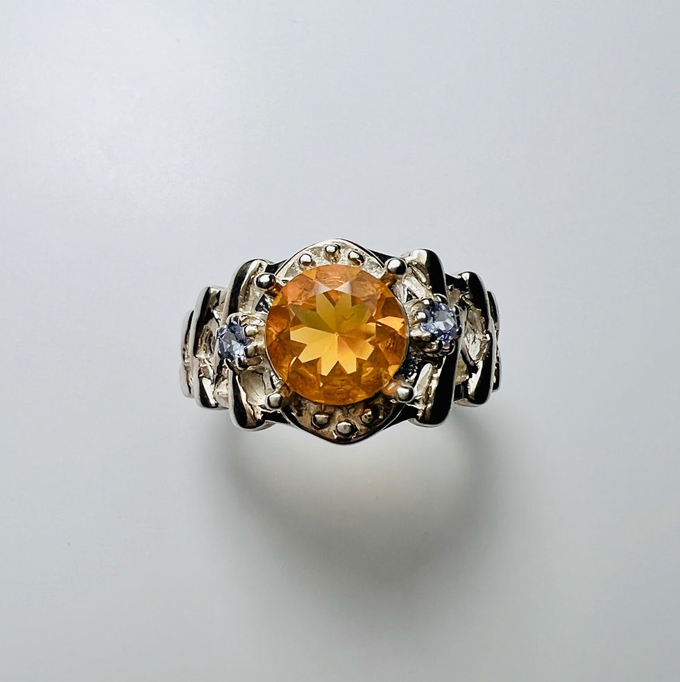 縮圖：Certified 1.15ct Natural Mexican Fire Opal 925 Silver / Gold/ Platinum r