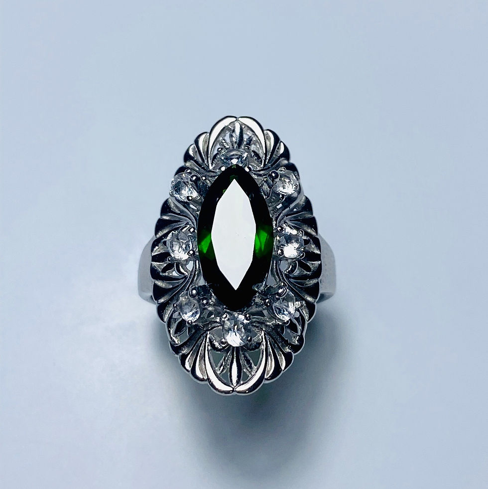 縮圖：2.4cts Natural vivid green Chrome Diopside 925 Silver / Gold/ Platinum