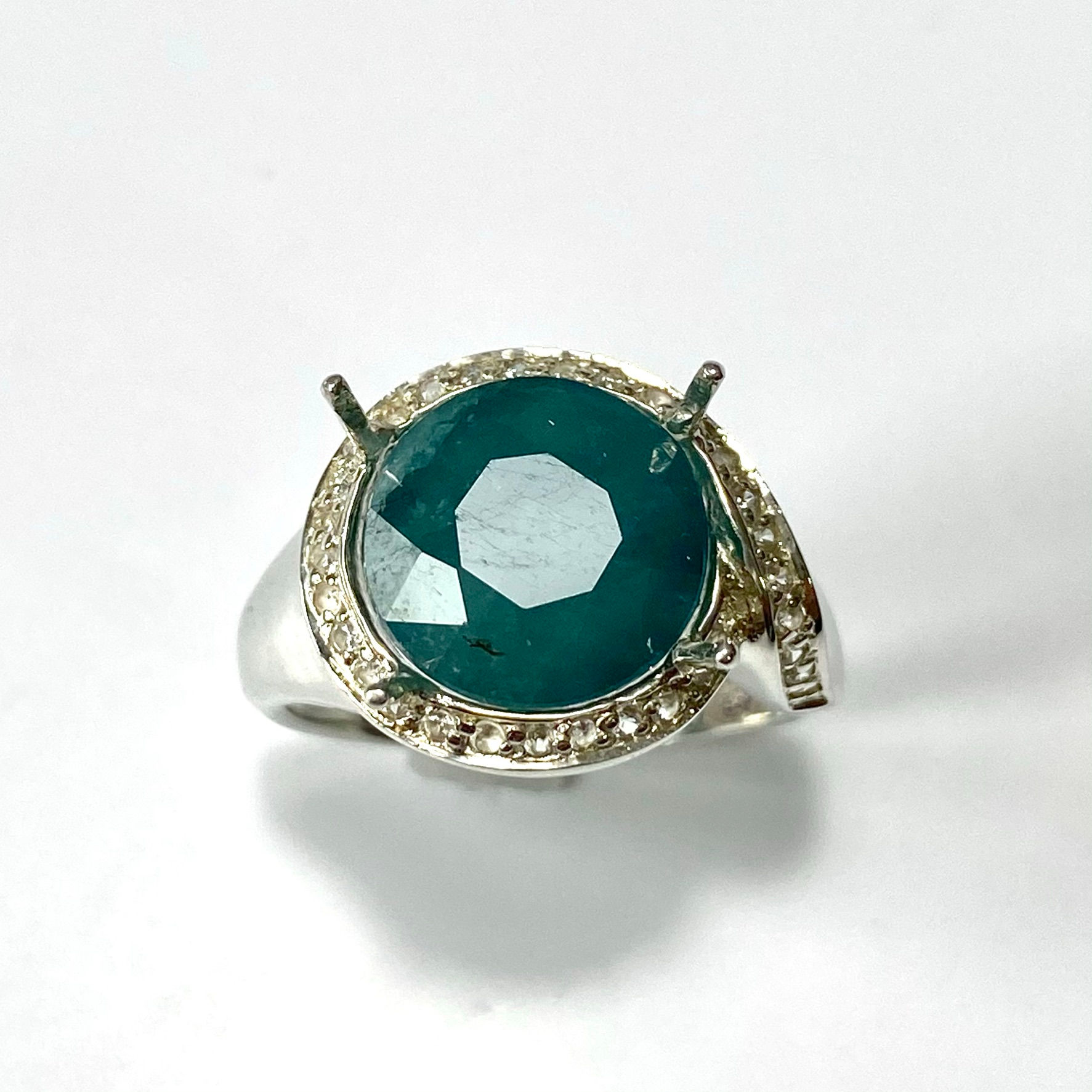 4.7cts Rare Natural Blue Grandidierite 925 Silver / Gold/ Platinum ring