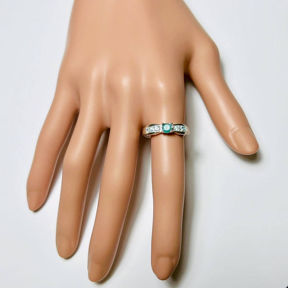 縮圖：0.35cts Natural Grandidierite 925 Silver / Gold/ Platinum ring
