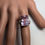 Миниатюра: Certified 18.31cts Natural pink Kunzite 925 Silver / Gold ring