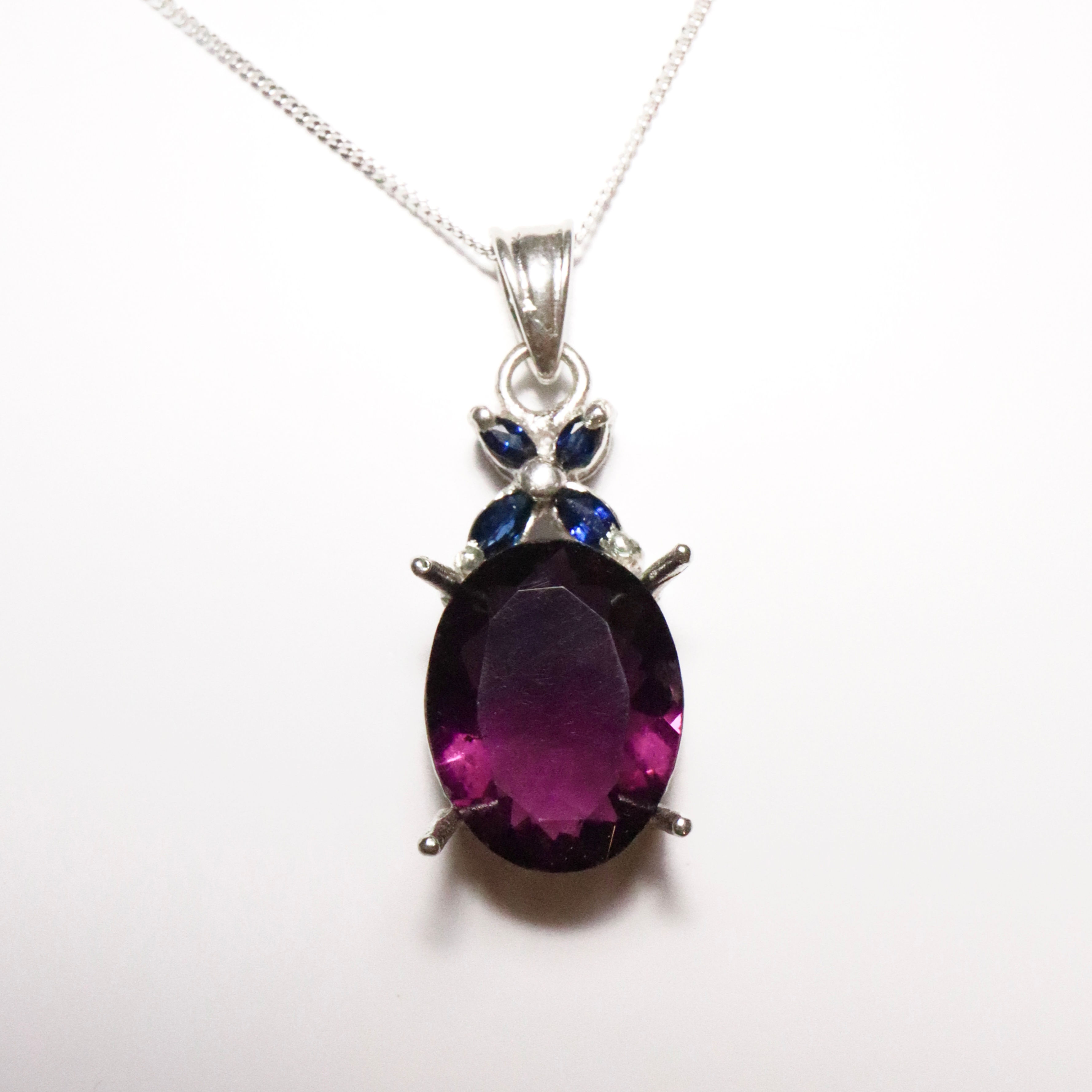 5.95ct Natural purple fluorite Silver/ Platinum/ Gold ring