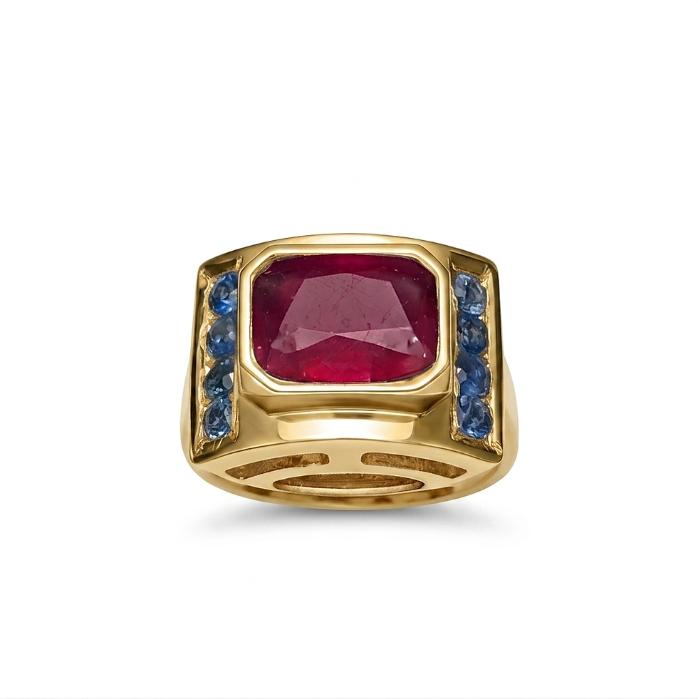 4.67ct Natural Blood red ruby unisex ring Silver, Gold or Platinum